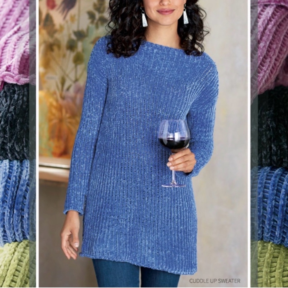 Soft Surroundings Iris Bloom Cuddle Up Sweater NW… - image 2